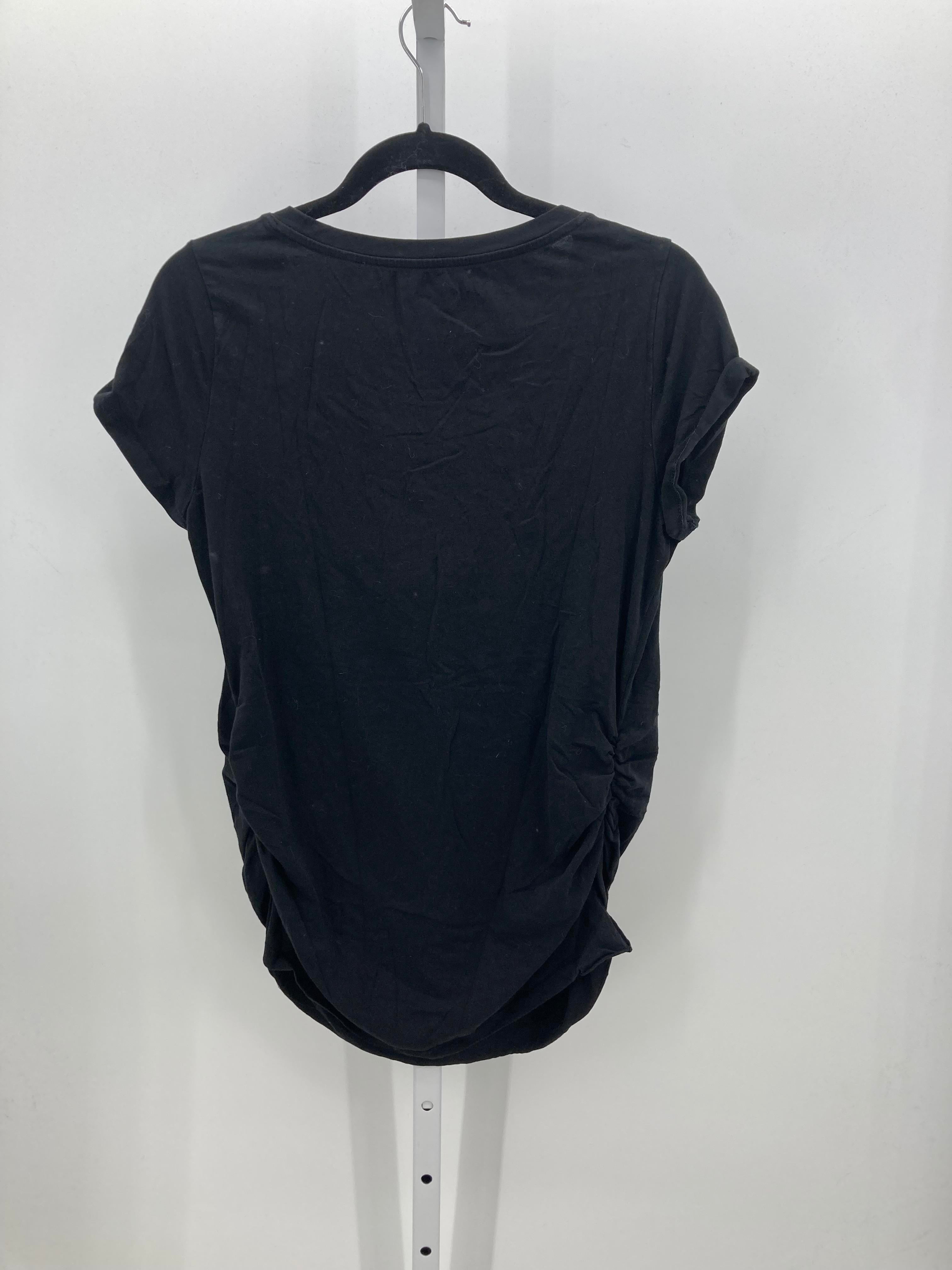 Old Navy Black Size Large Maternity Short Sleeve Shirt