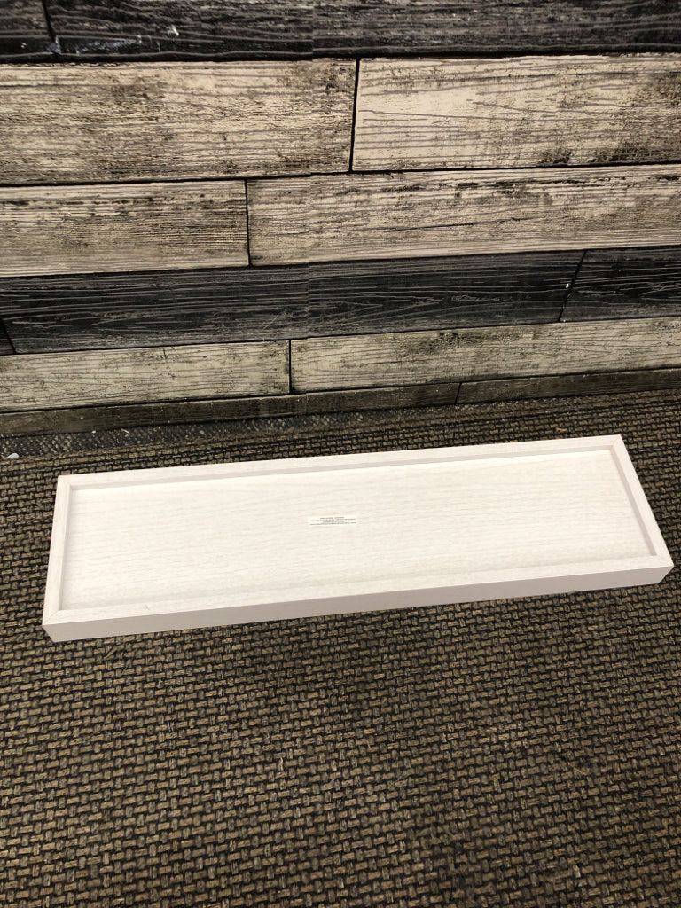 LIGHT GREY WALL SHELF.