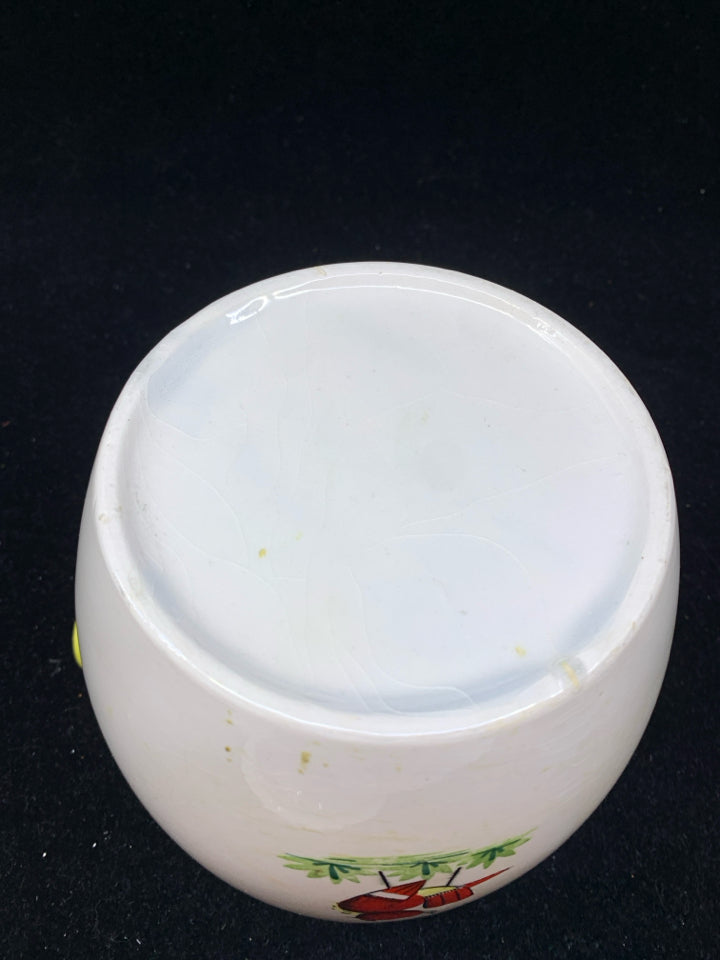 VTG BIRD SINGING CANISTER.
