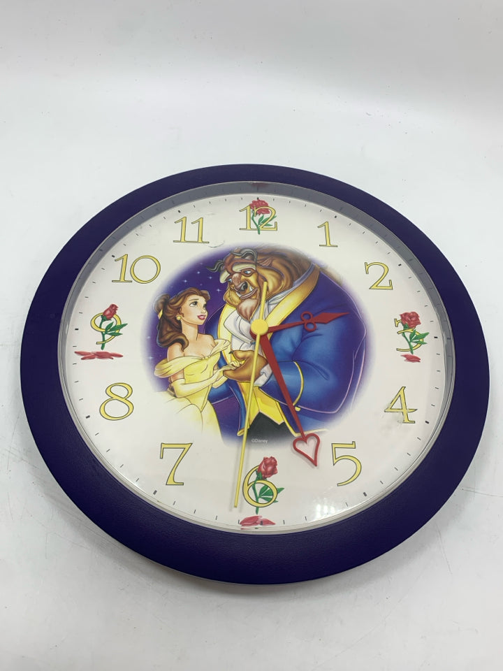 BEAUTY AND THE BEAST WALL CLOCK.