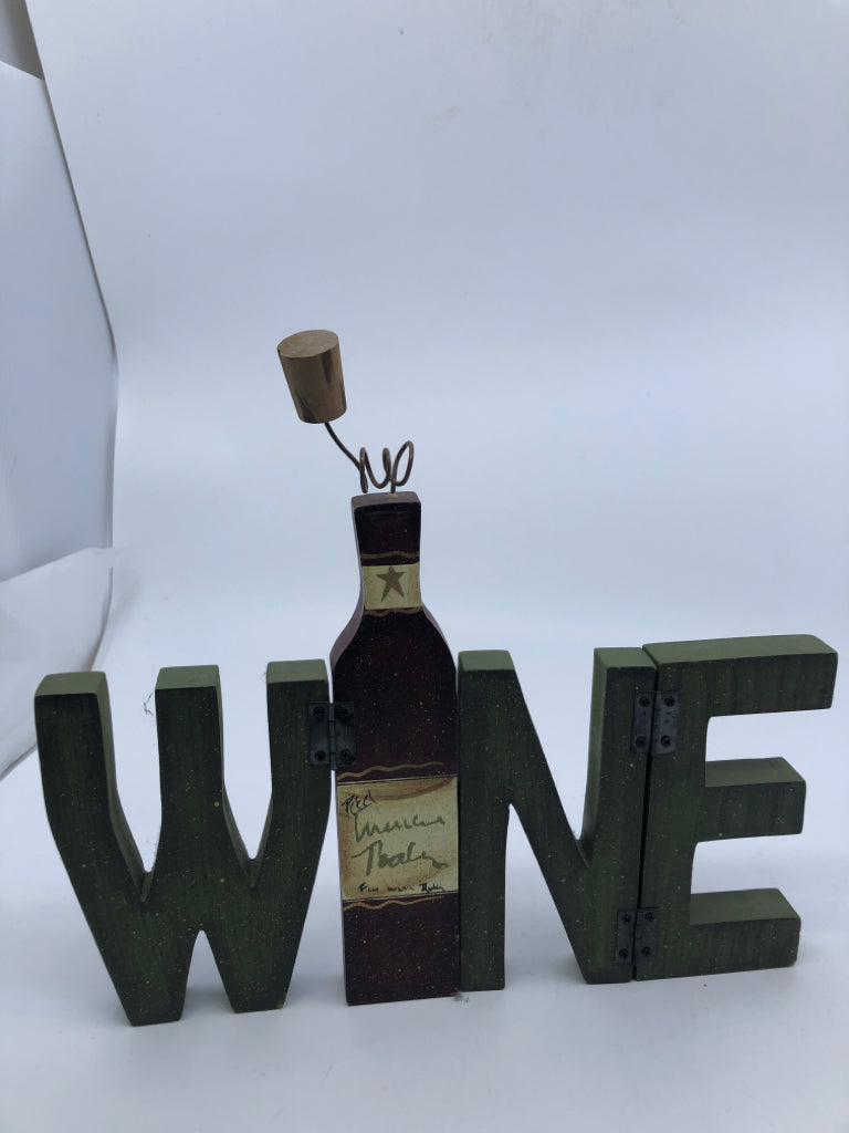 GREEN WINE FOLDABLE SIGN.