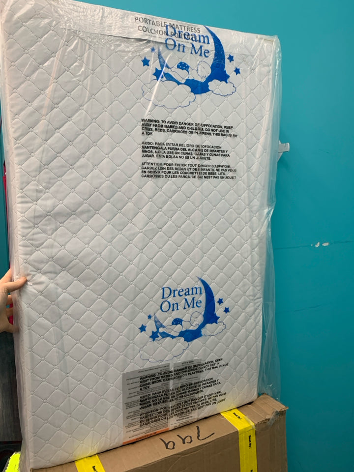 NIB 3" Dream On Me Portable Crib Mattress