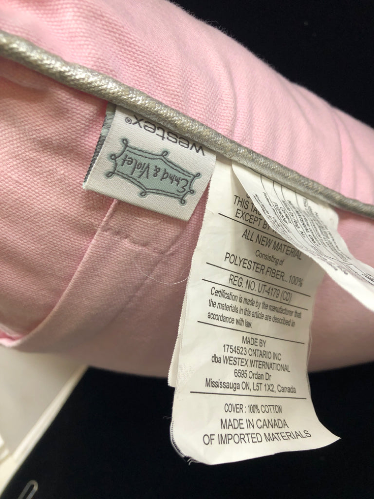 PINK UNICRON PILLOW W/SILVER ACCENTS EMMA & VIOLET.