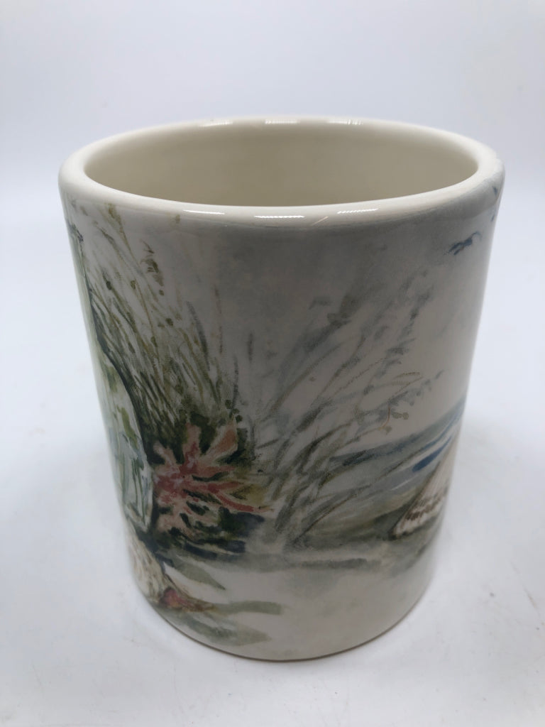 WATERCOLOR BEACH SCENE MUG.