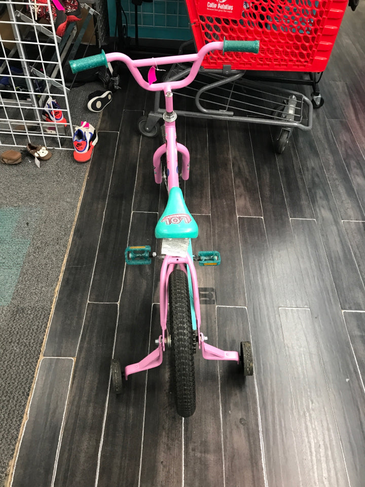 LOL SURPRISE PINK GIRLS 16" WITH TRAINING WHEELS