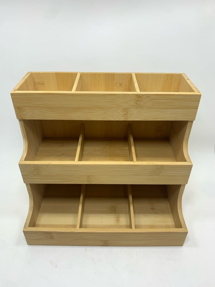 3 TIER BAMBOO TEA BAG ORGANIZER.