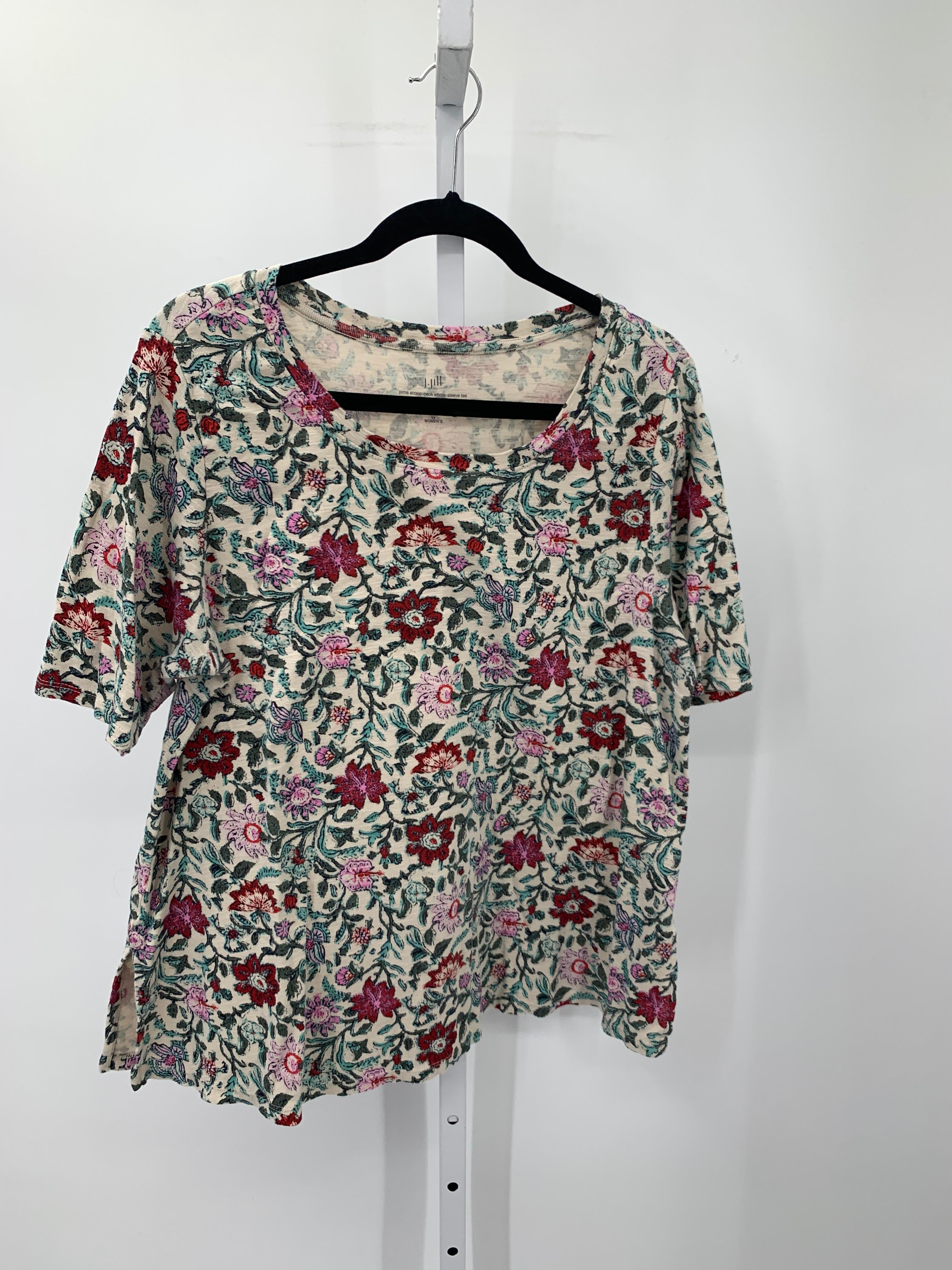 J-Jill Size 1X Womens Short Sleeve Shirt