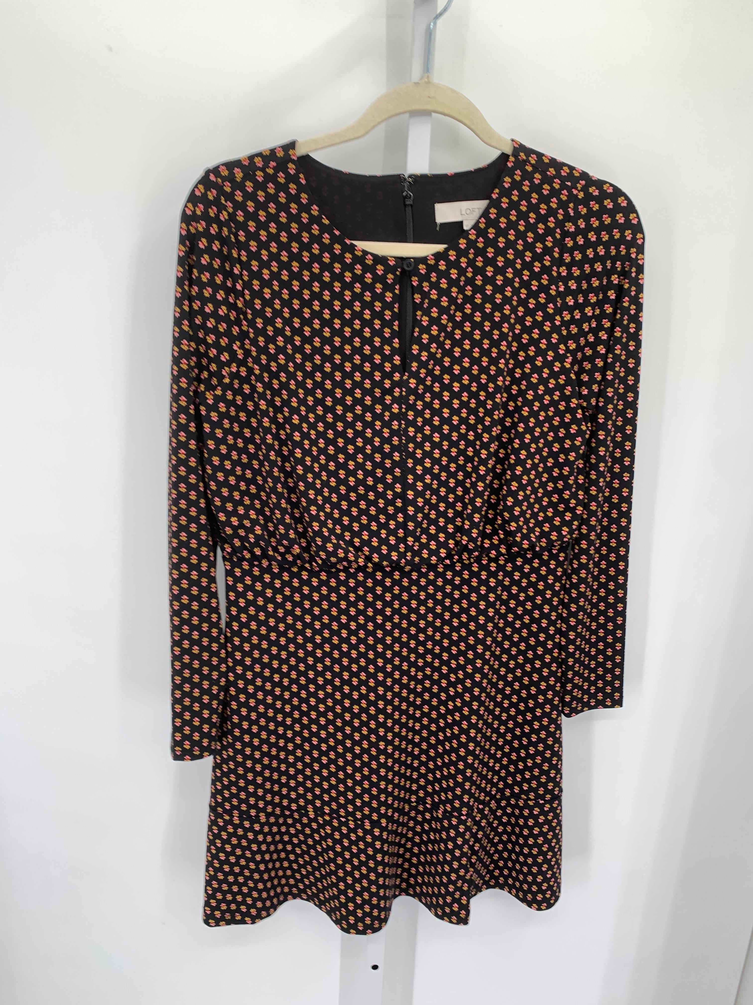 Loft Size 6 Petite Petite Long Sleeve Dress