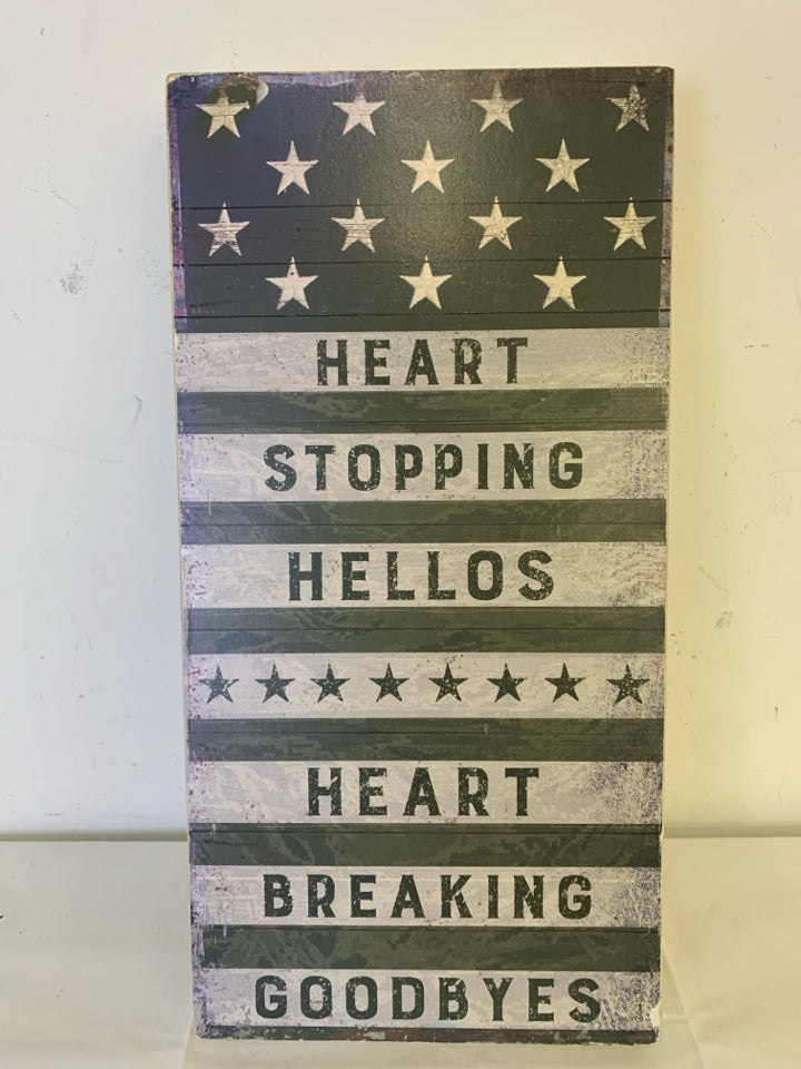 HEART STOPPING HELLOS WALL HANGING.