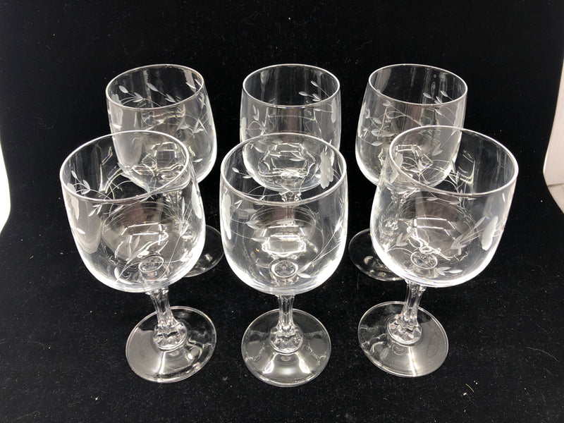 6 PRINCESS HOUSE WINE GLASSES.