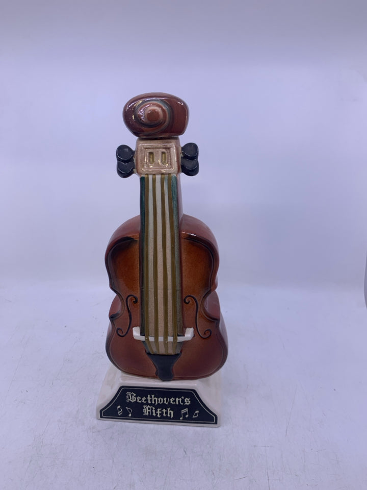 VTG BEETHOVEN'S FIFTH MUSIC BOX MUSICAL LIQUOR DECANTER VIOLIN.