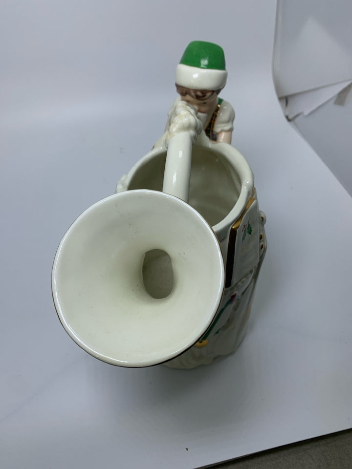 LENOX ELF PLAYING FRENCH HORN PITCHER.
