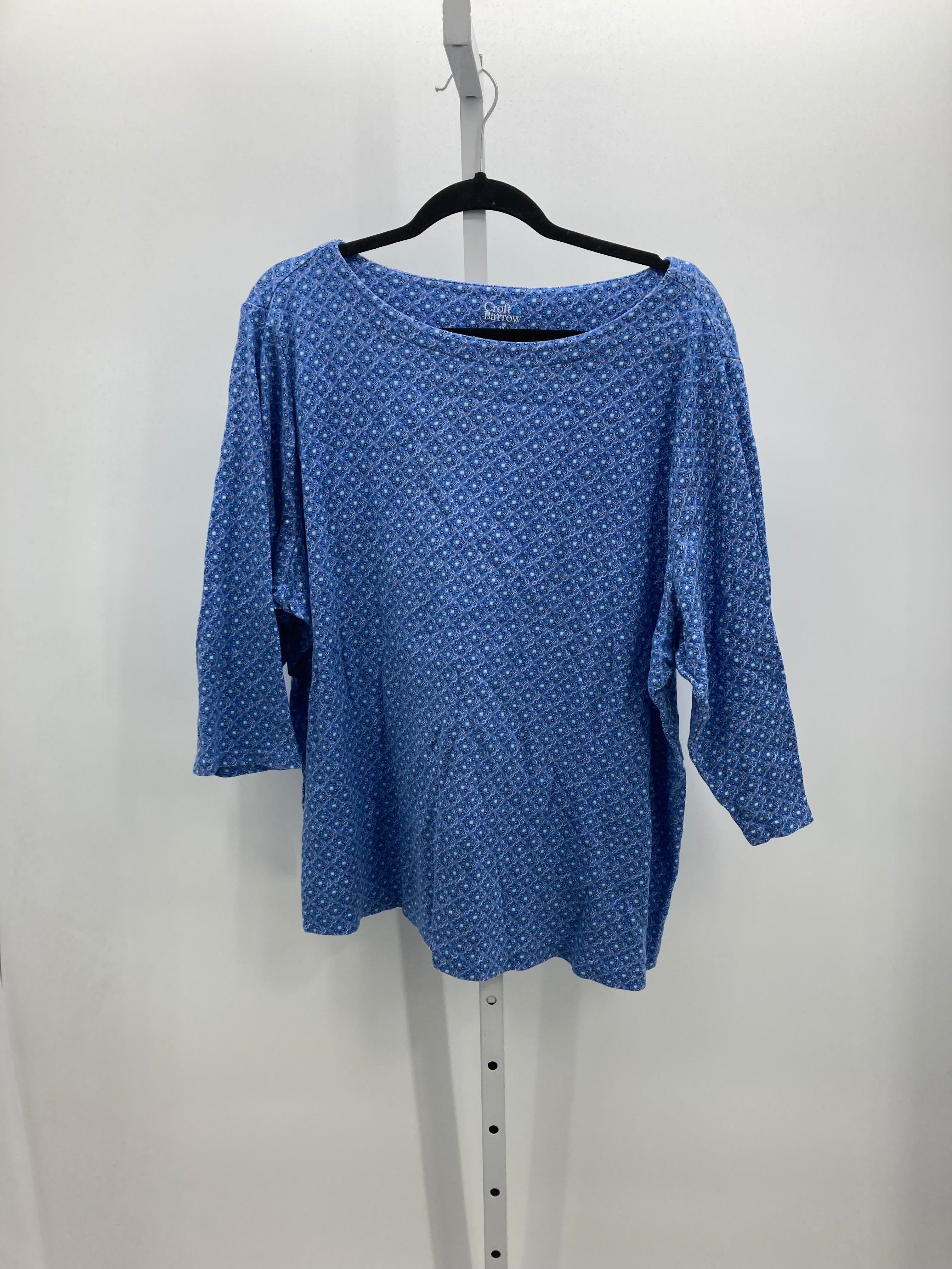 Croft & Barrow Size 2X Womens 3/4 Sleeve Shirt