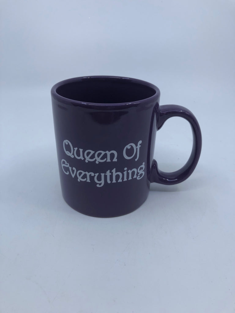 PURPLE QUEEN OF EVERYTHING MUG.