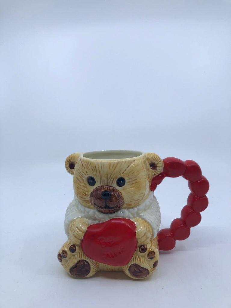 BE MINE TEDDY BEAR MUG.