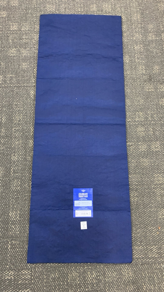 BLUE BEADED HANUKKAH TABLE RUNNER.