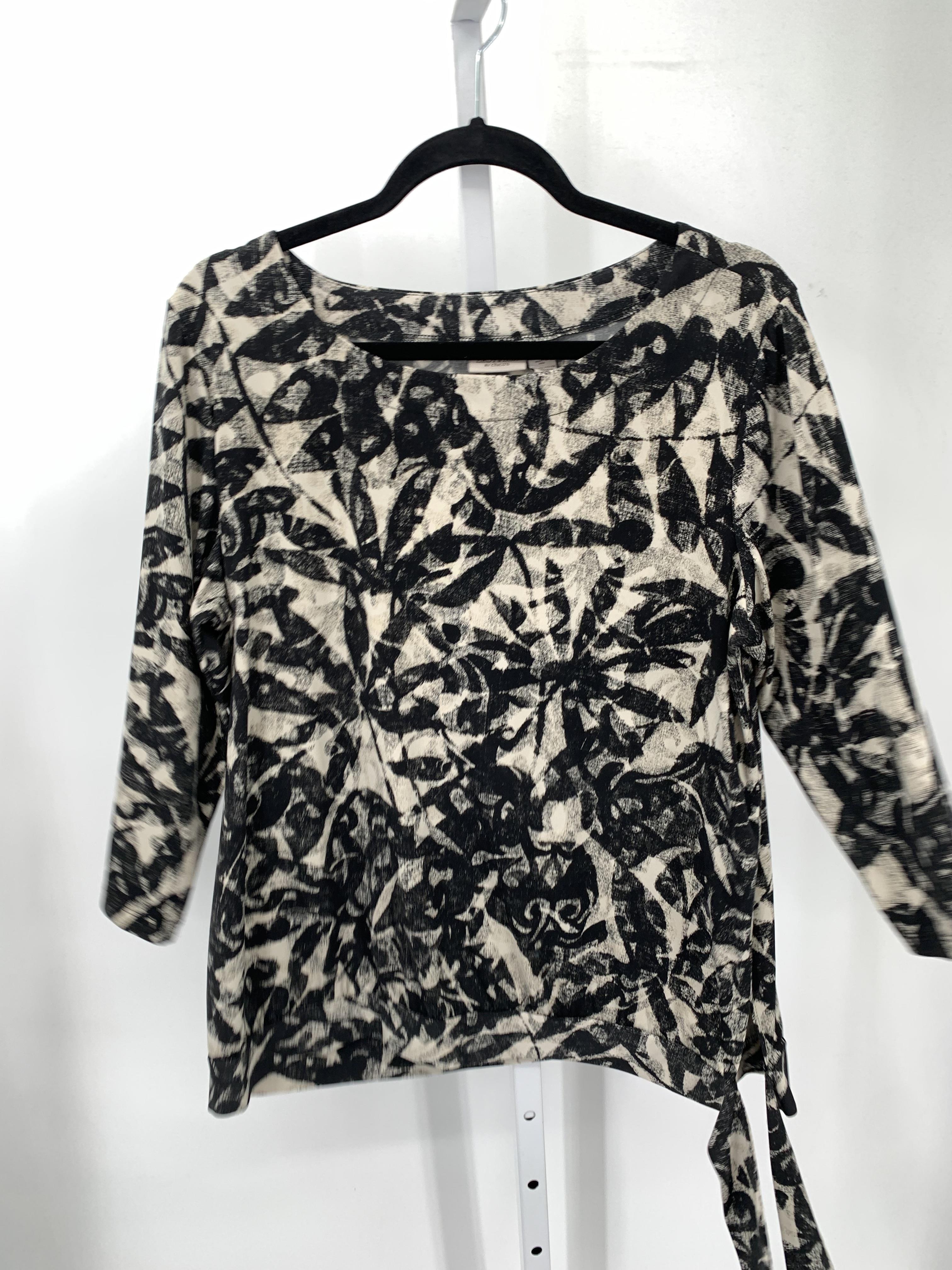 Chico's Size Large Misses 3/4 Sleeve Shirt