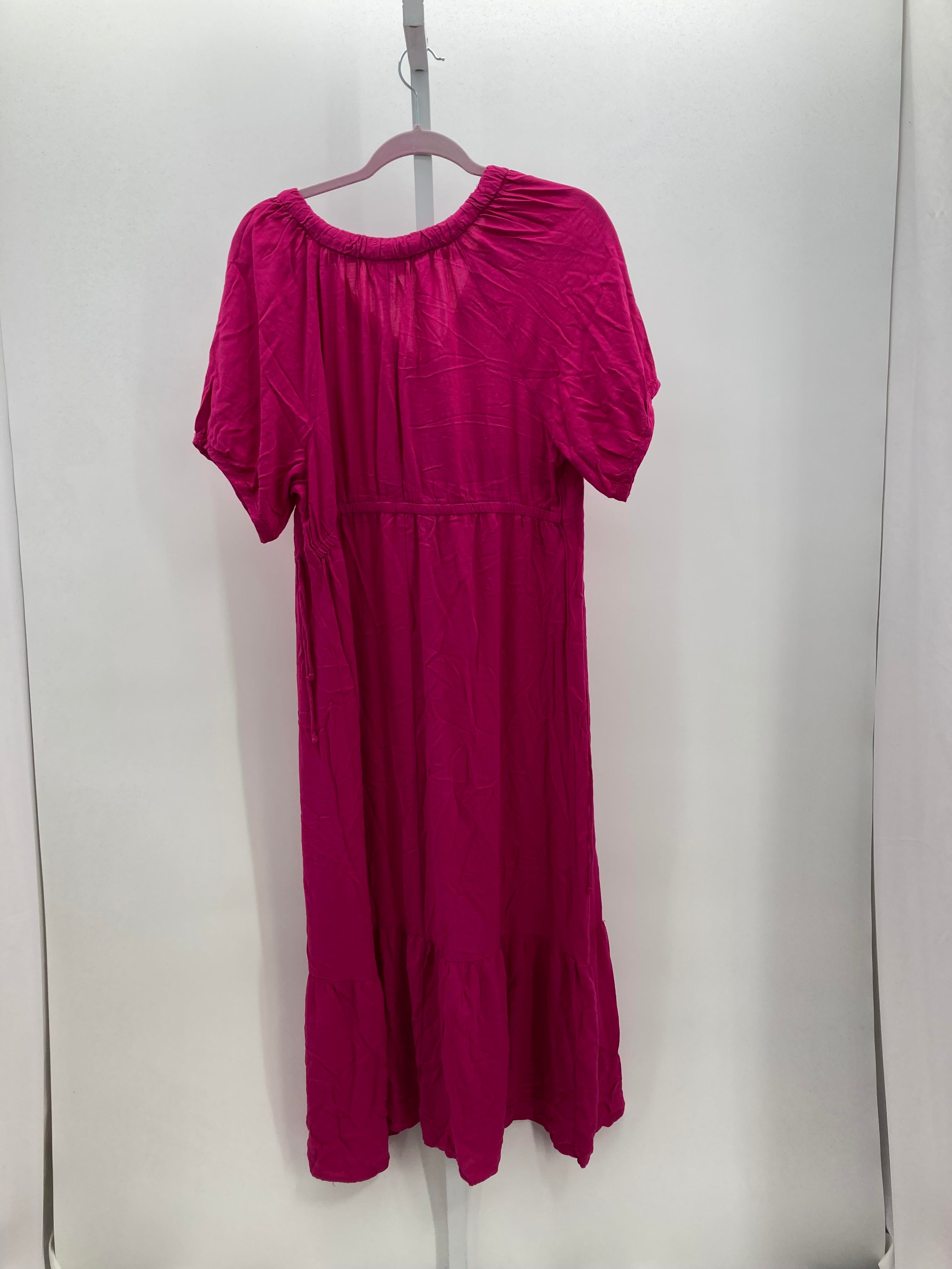 Isabel Pink Size Large Maternity Short Sleeve Dress