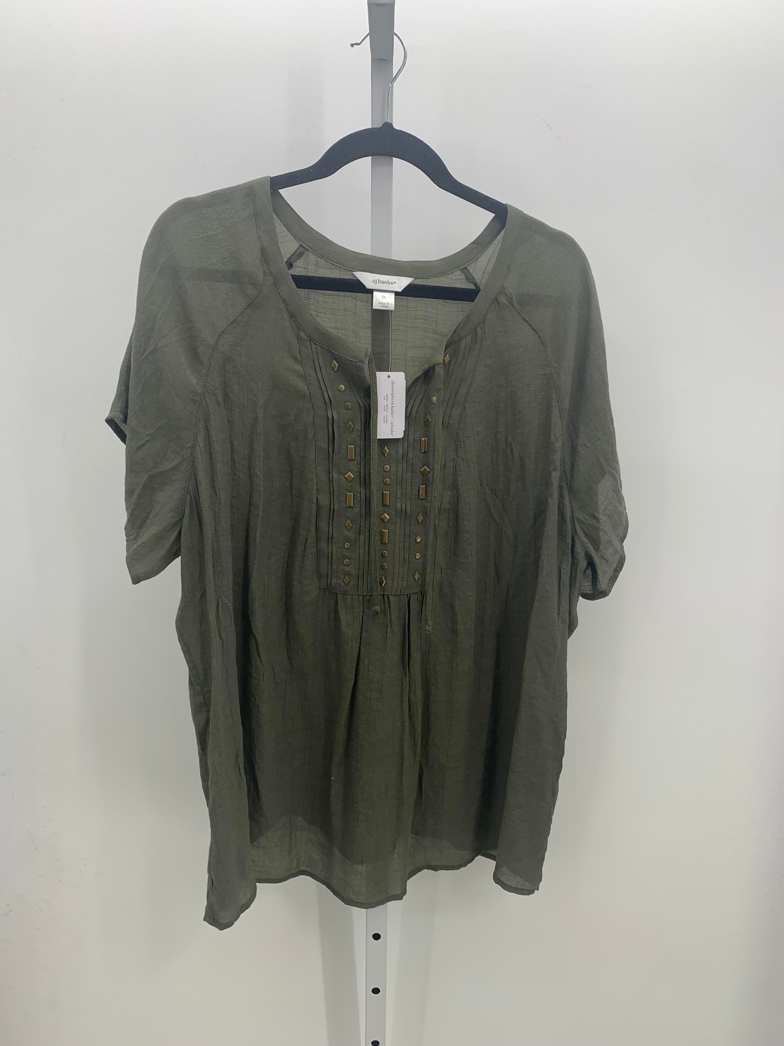 CJ Banks Size 2X Womens Short Sleeve Shirt