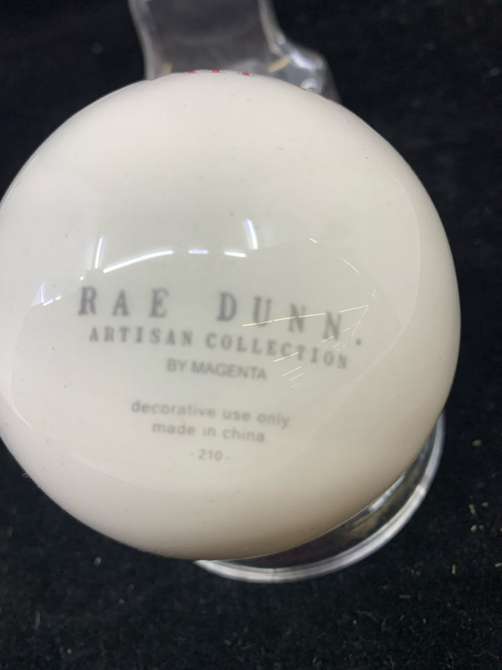 CERAMIC DRINK RAE DUNN ORNAMENT.