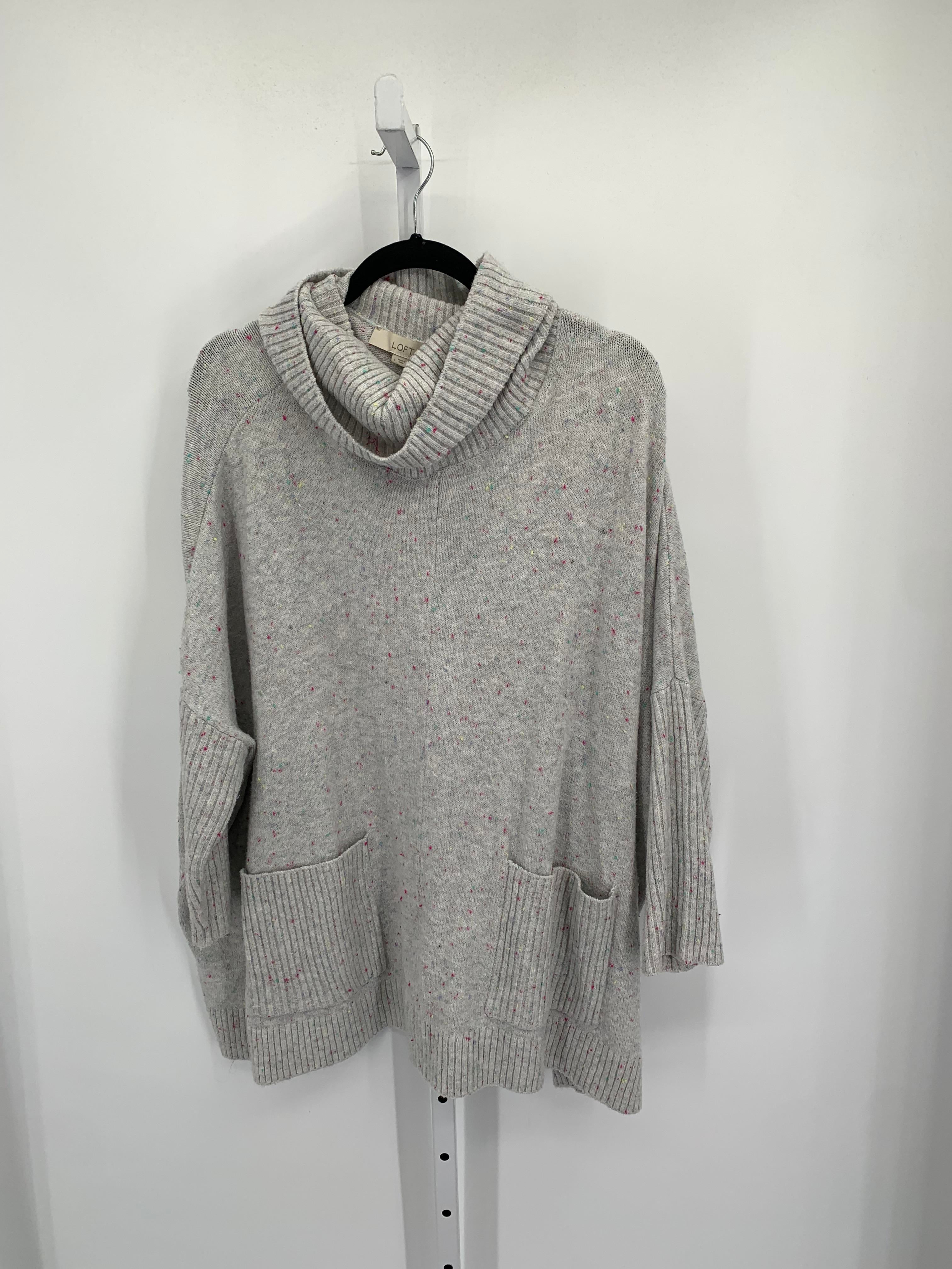 Loft Size Large Misses Long Slv Sweater