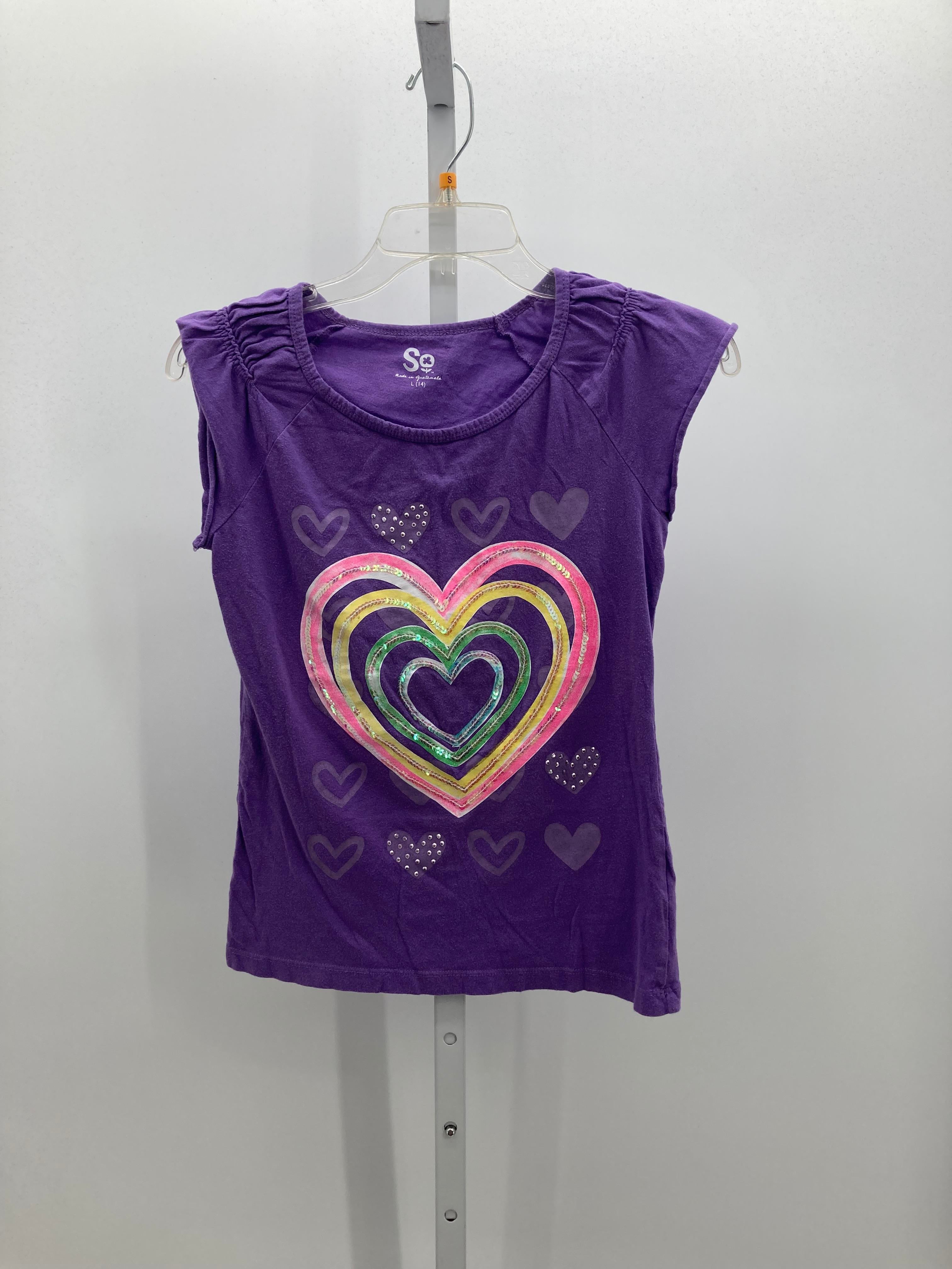 SO Size 14 Girls Short Sleeve Shirt