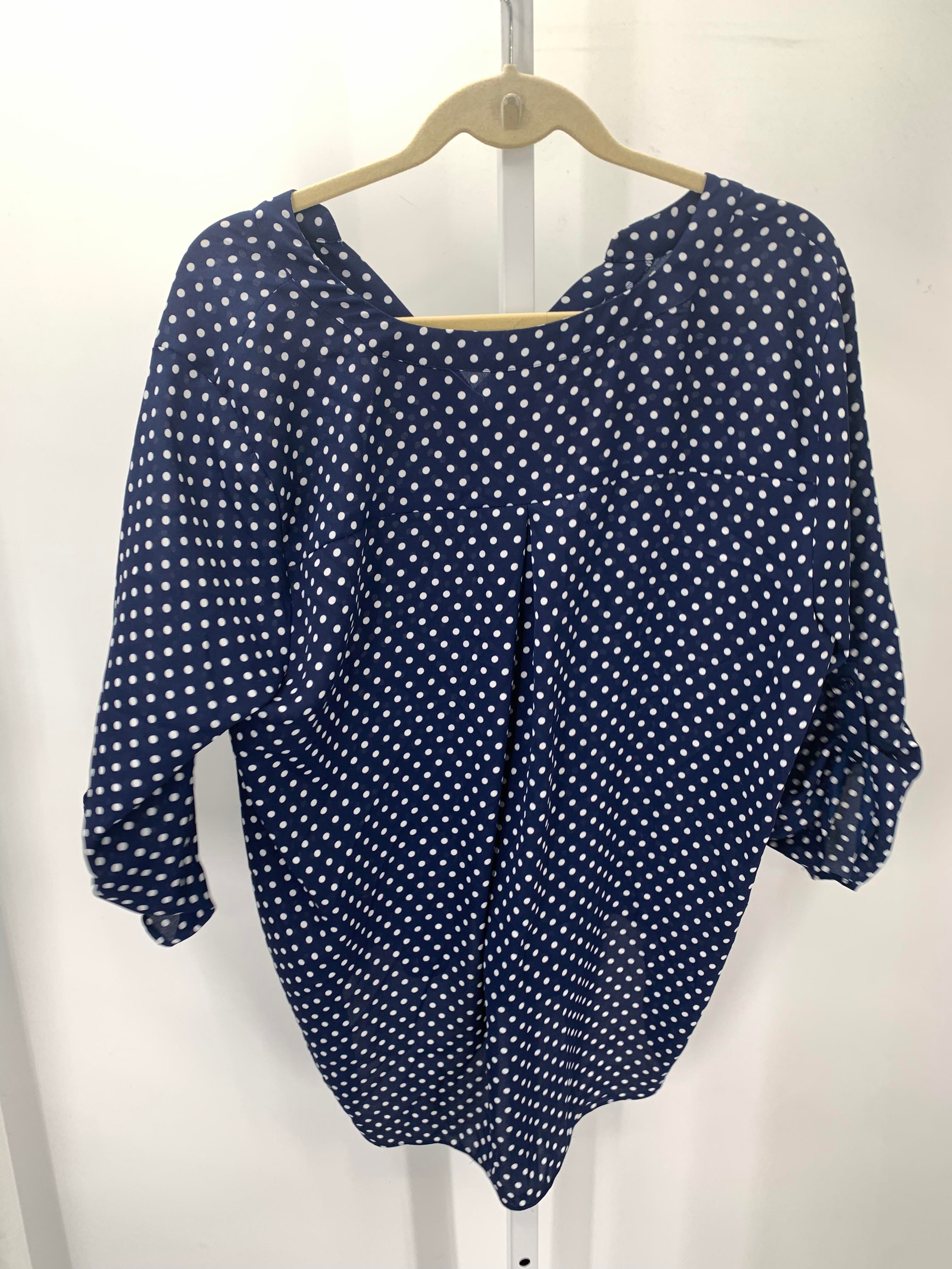 Chaus Size Large Misses 3/4 Sleeve Shirt