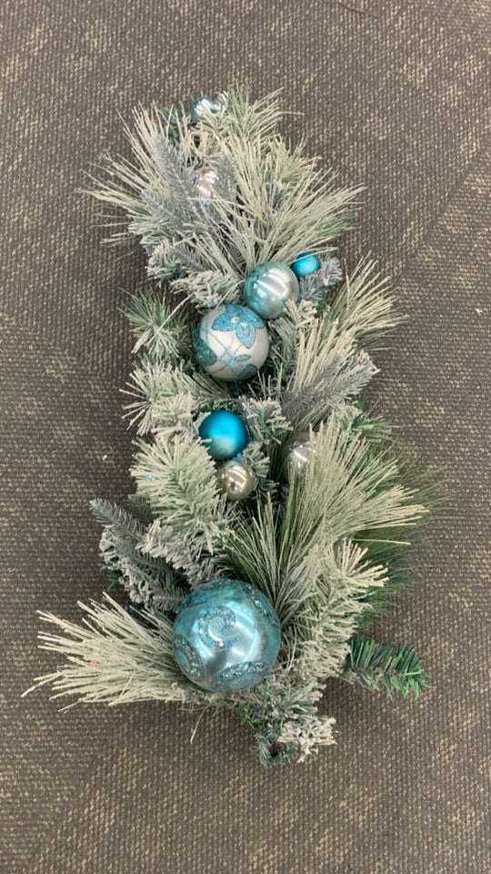 FROSTED BLUE WINTER SWAG.