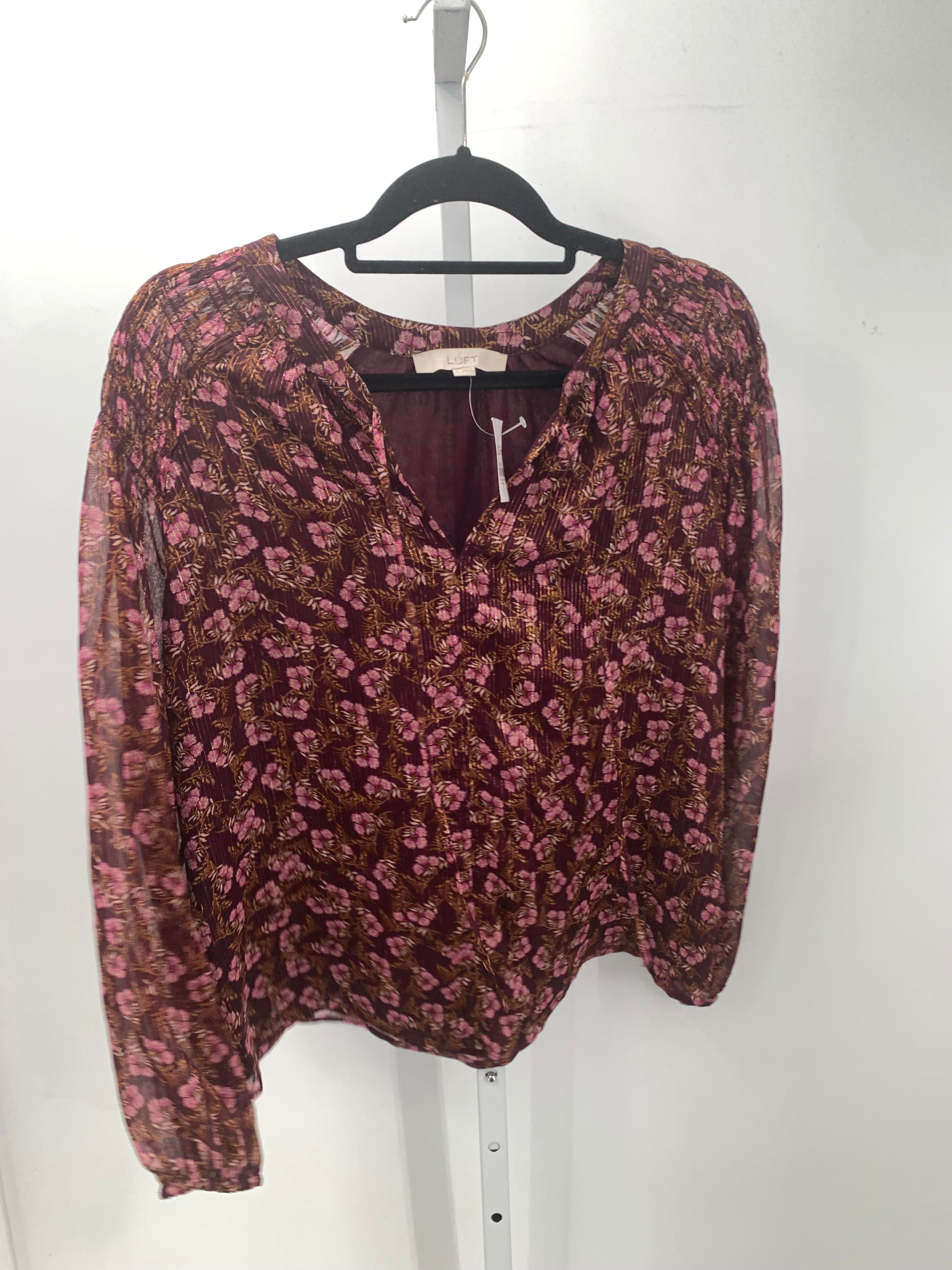 Loft Size Large Misses Long Sleeve Shirt