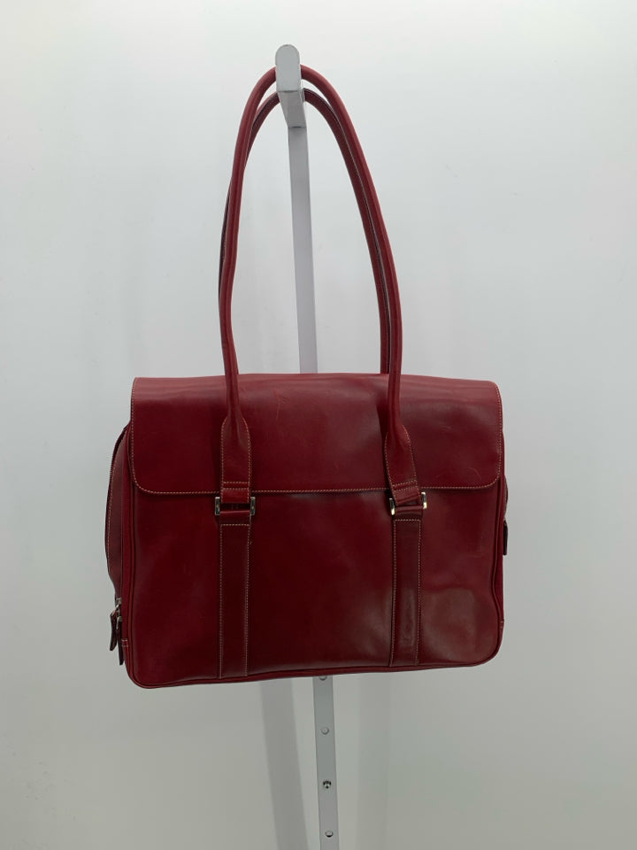 Levenger Leather Briefcase Tote w/ Dust Bag