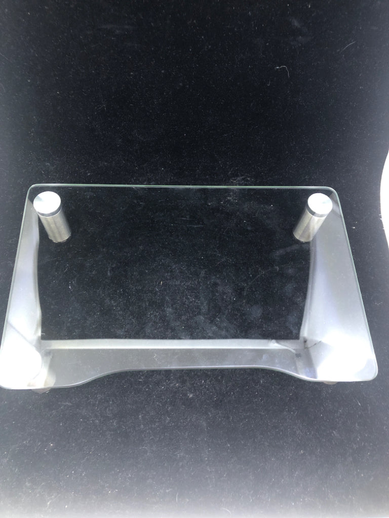 GLASS DESK RISER.