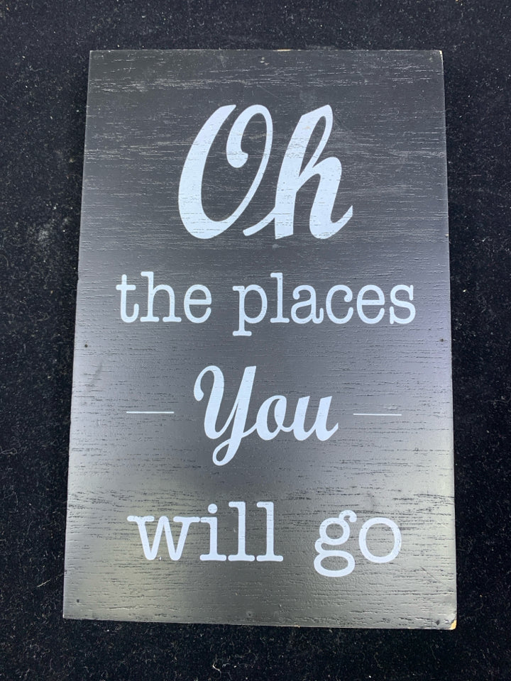 OH THE PLACES- BLOCK SIGN.