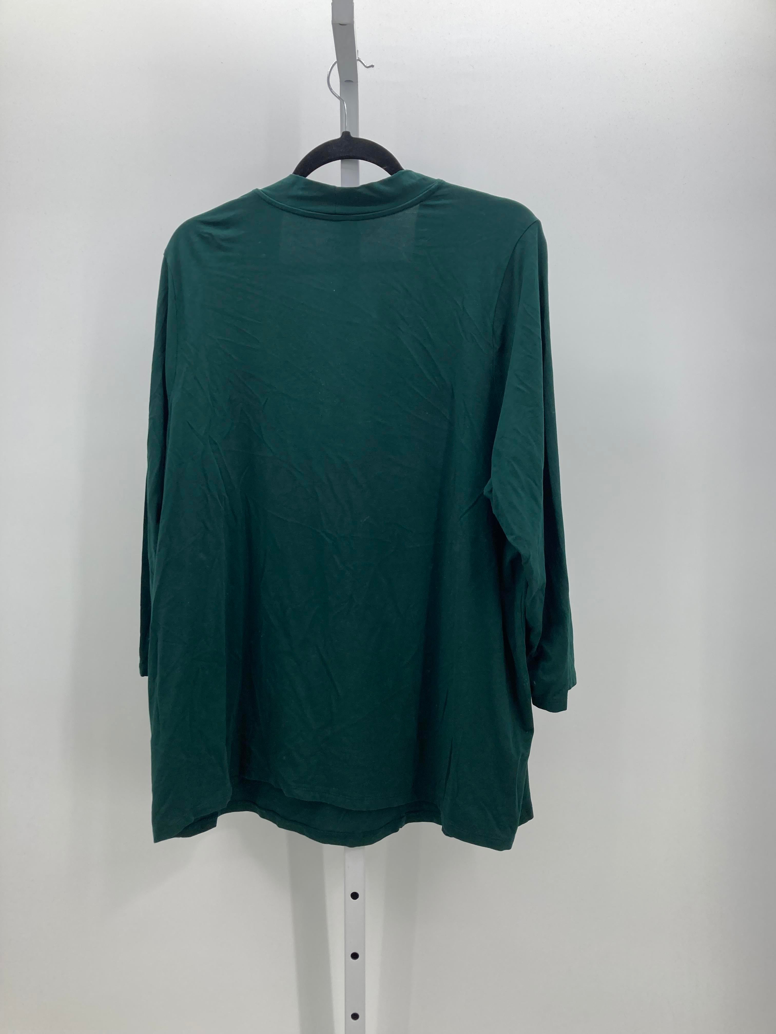 Lands End Size 2X Womens 3/4 Sleeve Shirt