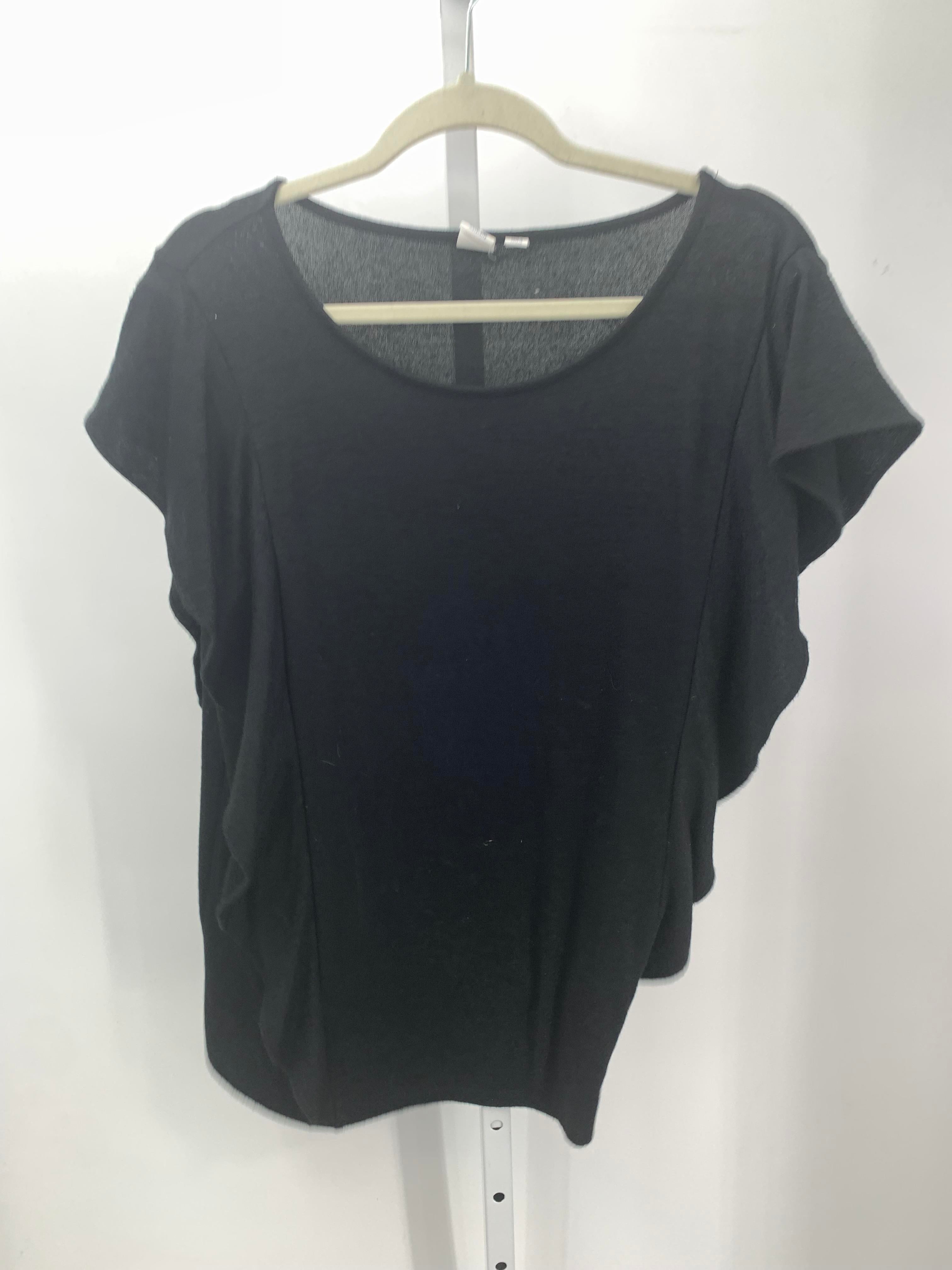 Gap Black Size Large Maternity Short Sleeve Shirt