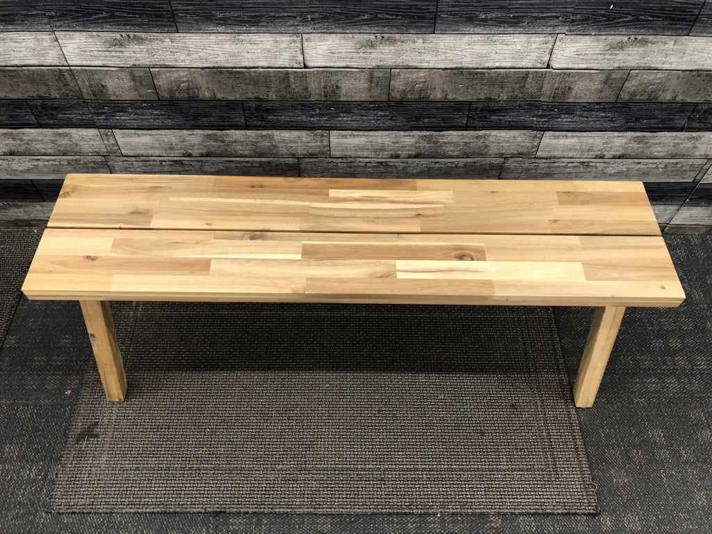 RUSTIC SOLID WOOD BENCH.