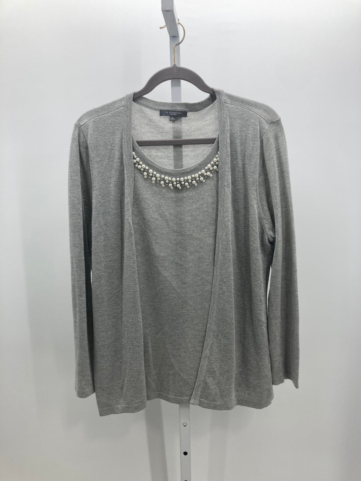 NY Collection Size 1X Womens Long Slv Sweater