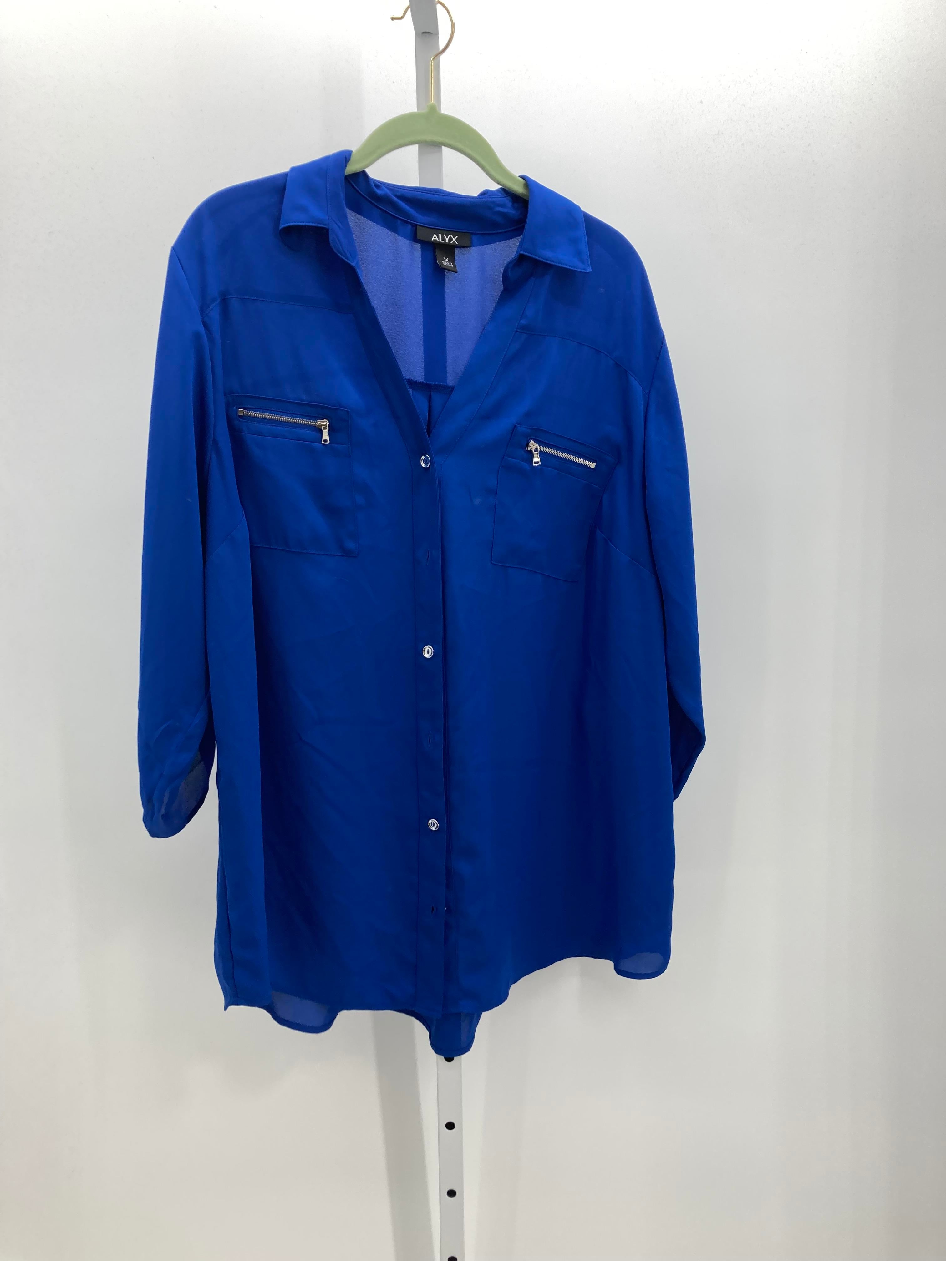 Alyx Size 1X Womens 3/4 Sleeve Shirt