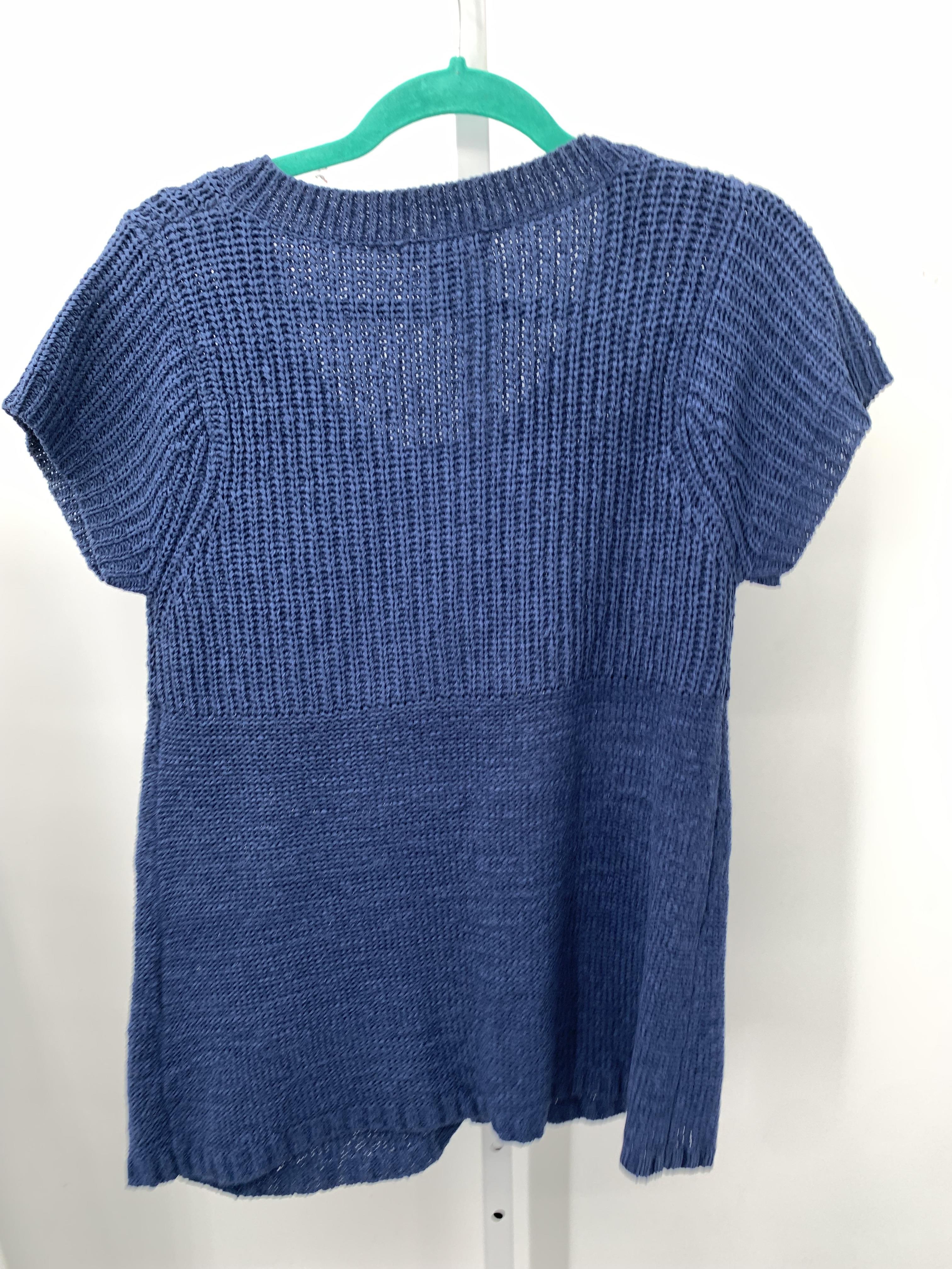 August Silk Size Large Misses Short Slv Sweater