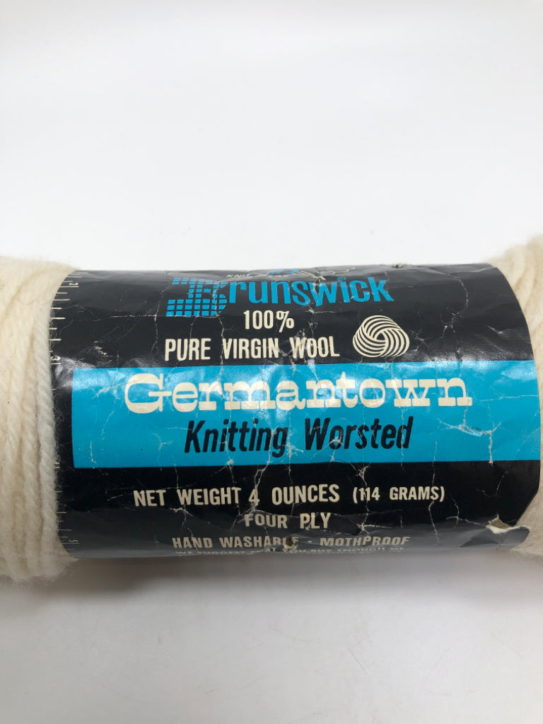 BRUNSWICK ECRU WOOL YARN.