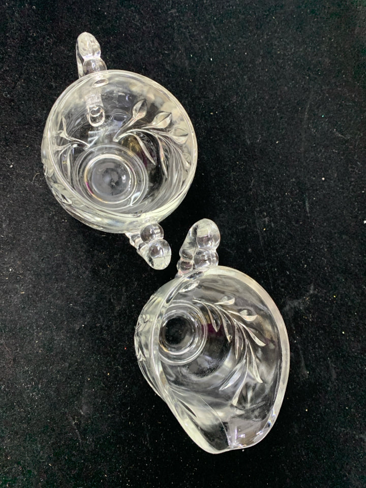 VTG CARVED VINES SUGAR AND CREAMER.