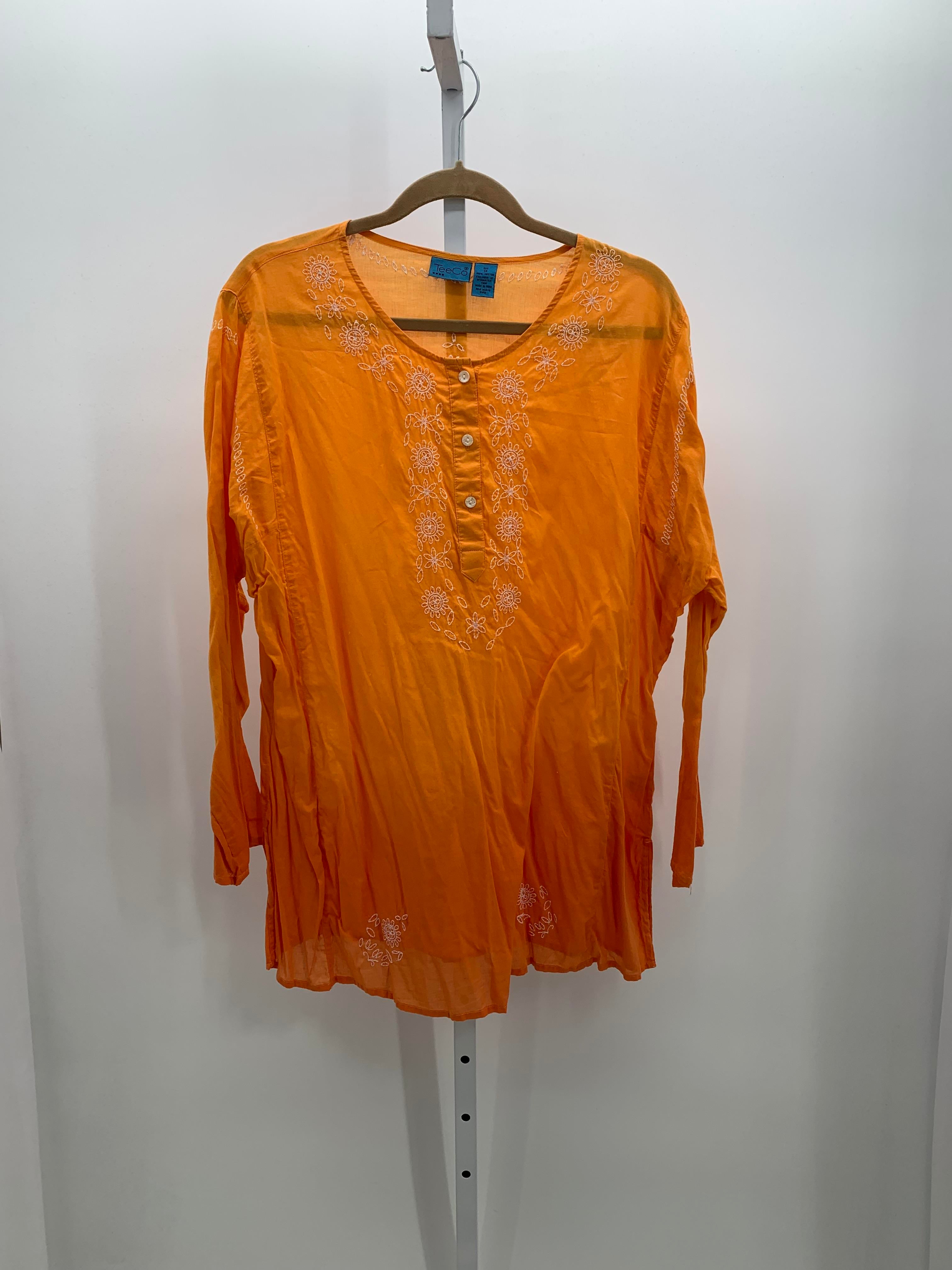 Size 1X Womens 3/4 Sleeve Shirt