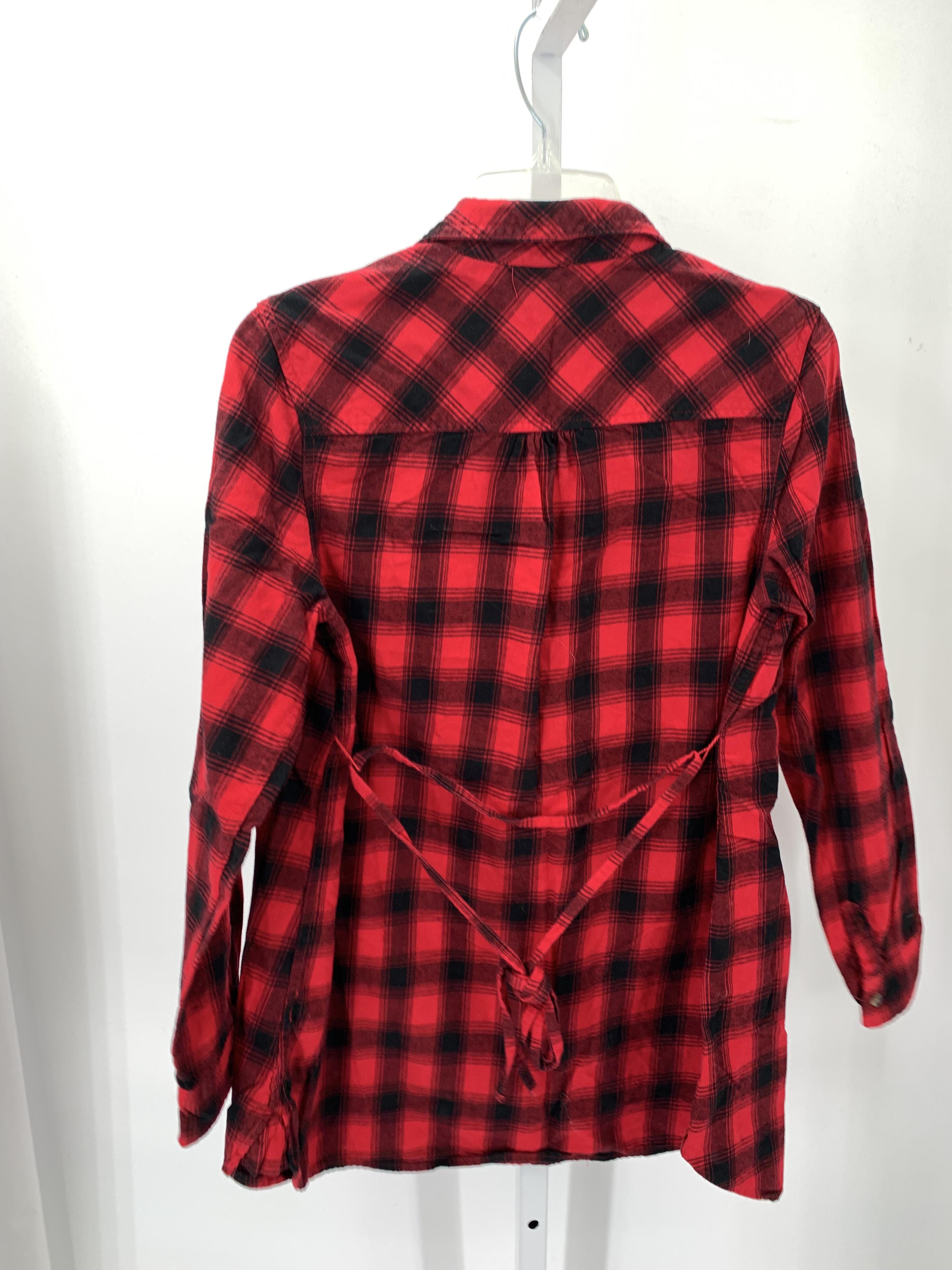 Isabel Red Size Small Maternity Long Sleeve Shirt