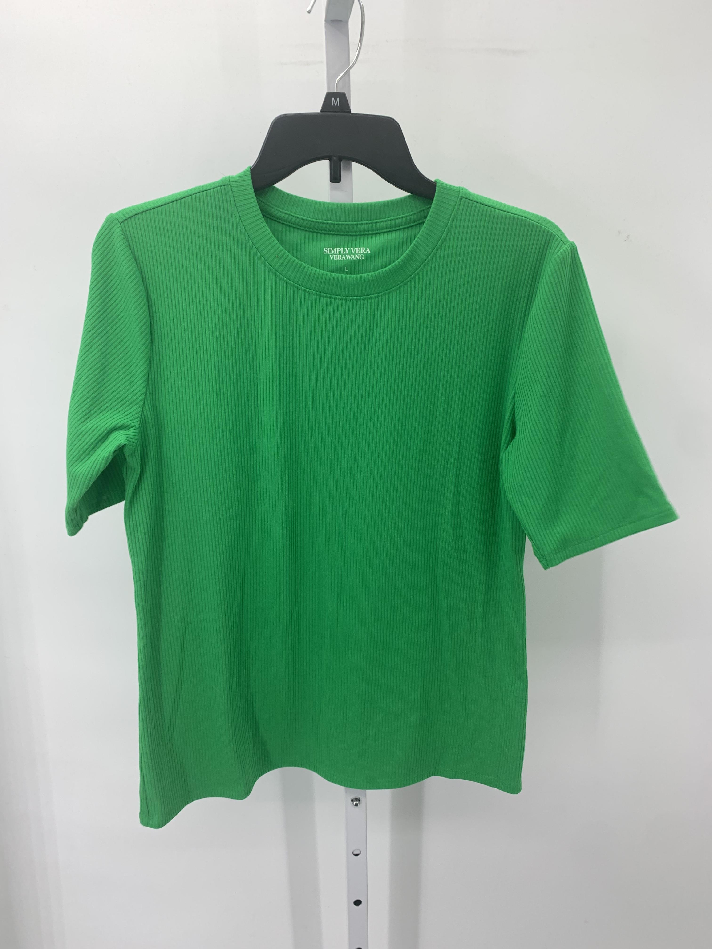 Vera Wang Size Large Misses Short Sleeve Shirt