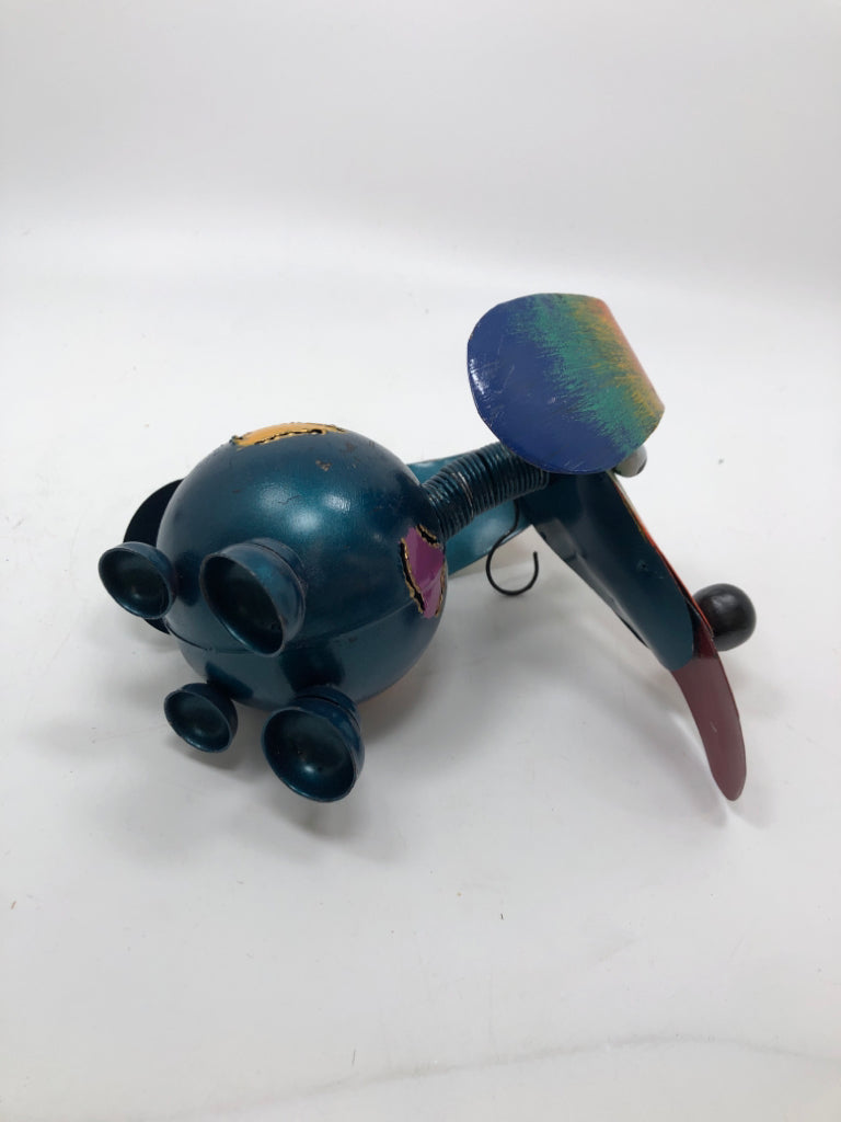 COLORFUL METAL DOG BOBBLE HEAD.