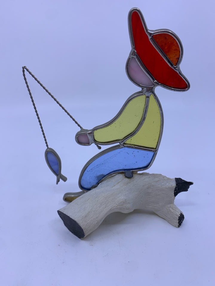 STAINED GLASS FISHERMAN.
