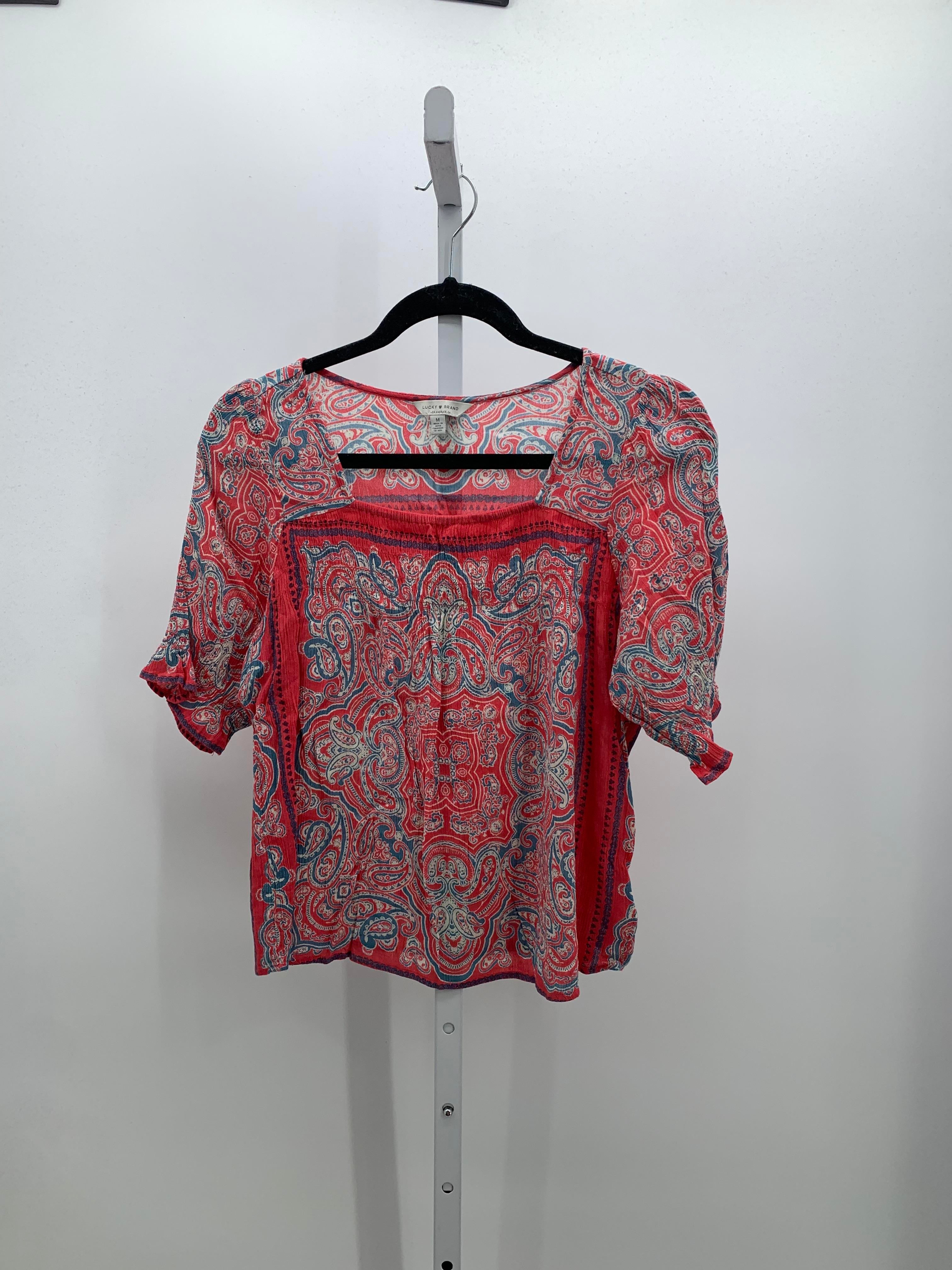 Lucky Brand Size Medium Misses Short Sleeve Shirt