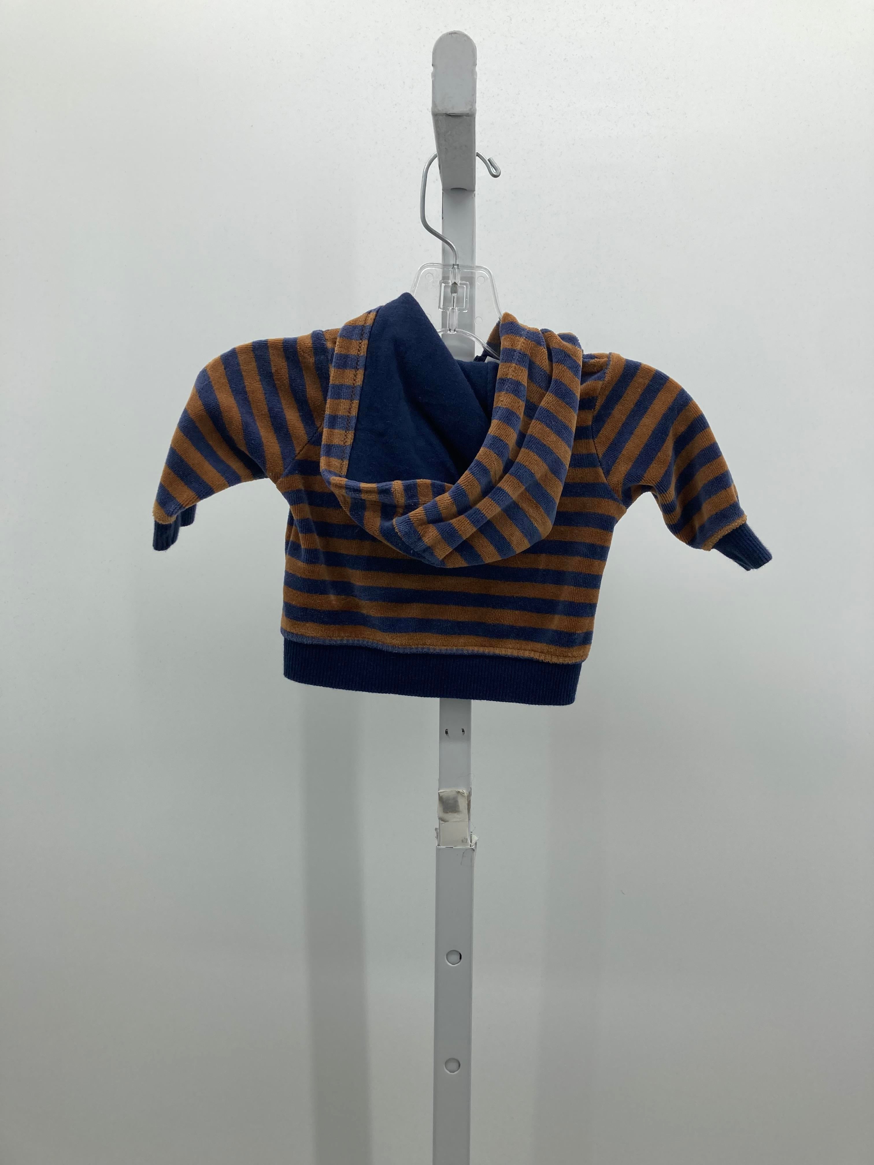 BROWN STRIPES HOODED ZIP