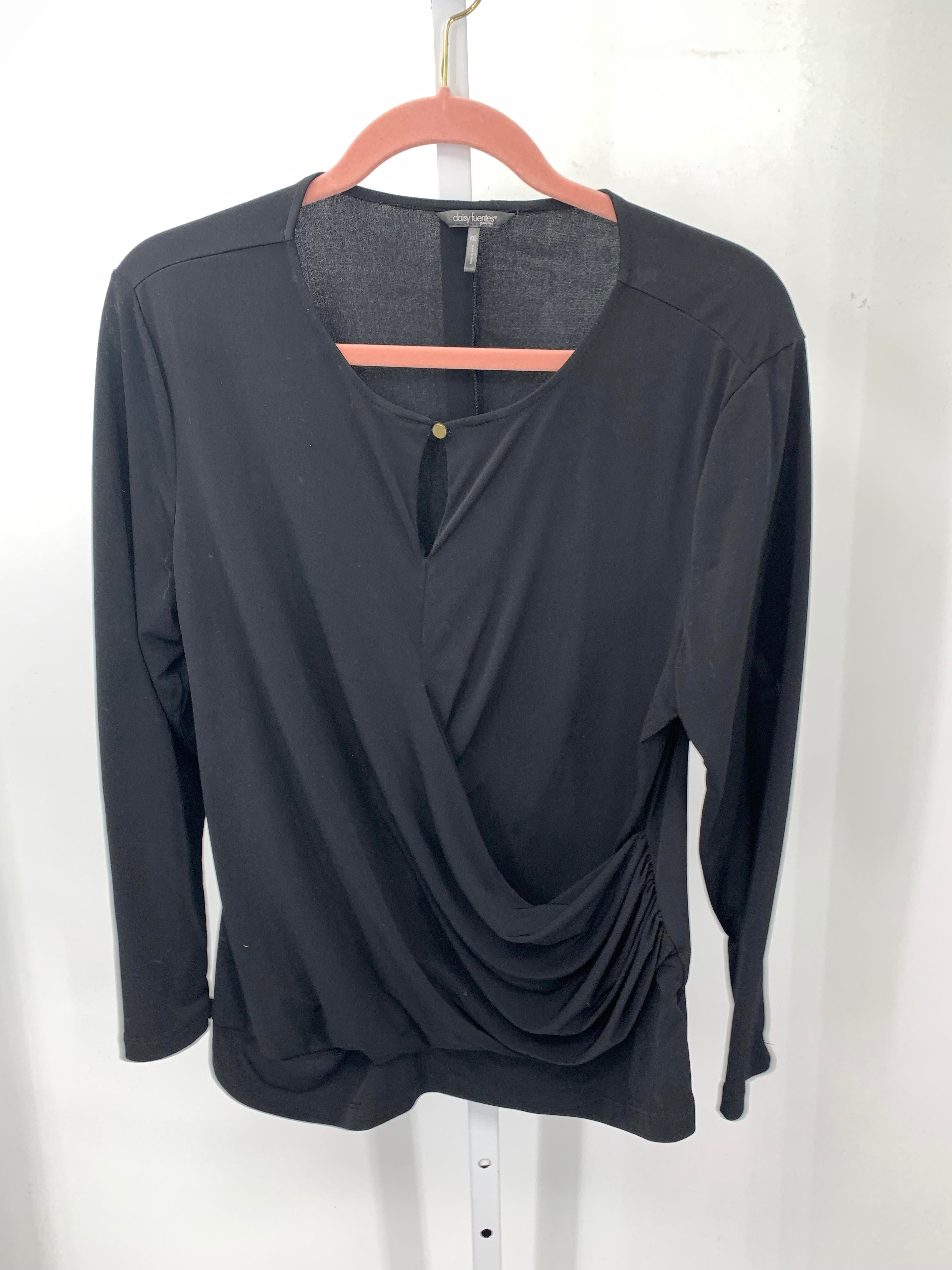 Daisy Fuentes Size X Large Petite Petite Long Sleeve Shirt