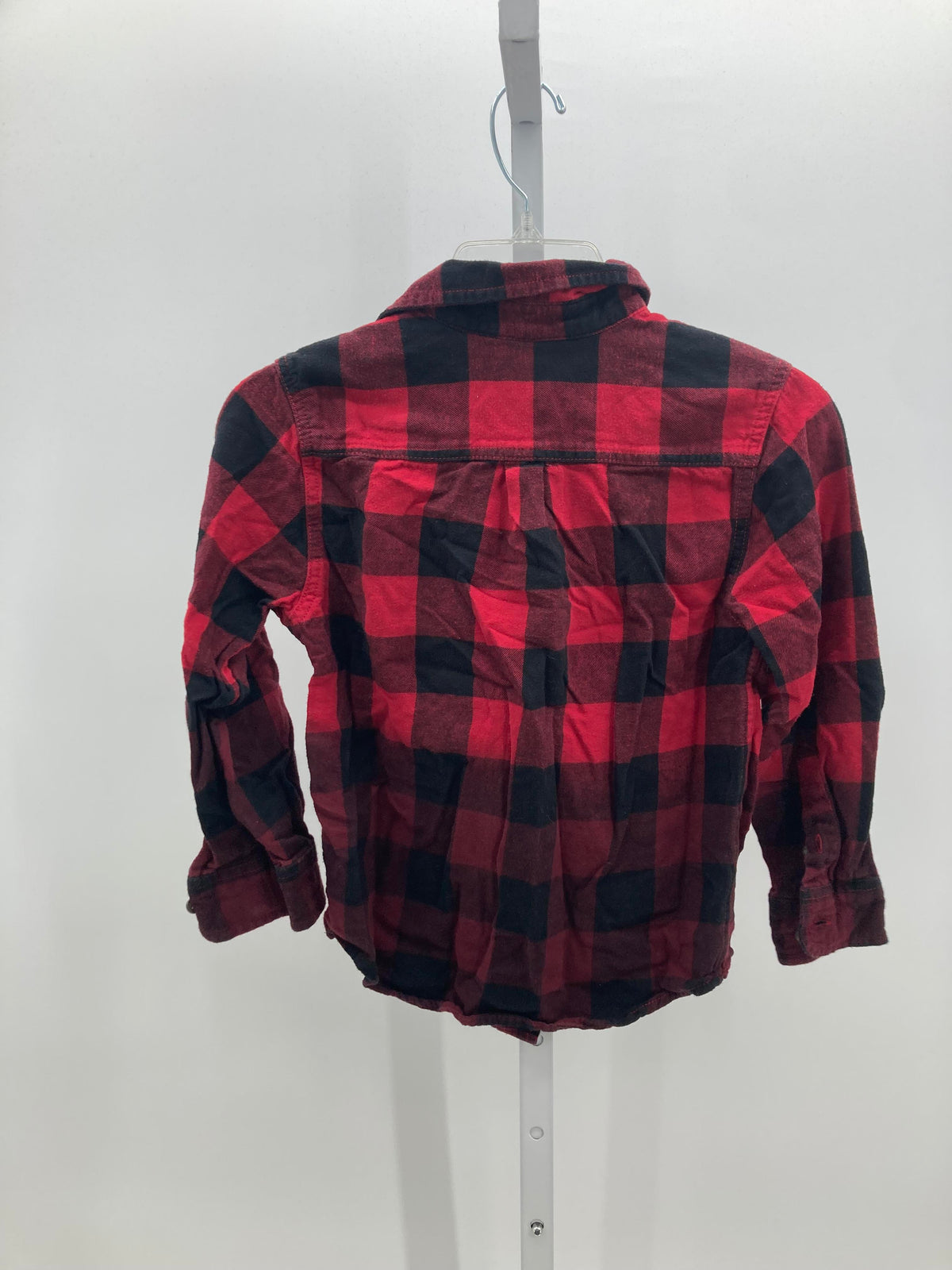 RED/ BLACK PLAID FLANNEL BUTTON DOWN