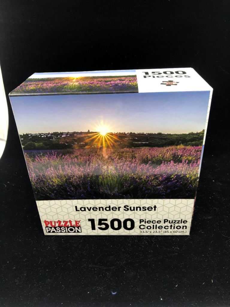 NIB LAVENDER SUNSET 1500 PC PUZZLE.